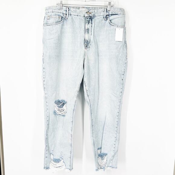 Good American Good Classic High Rise Jeans Light Wash BLUE539 NWT - Picture 1 of 8